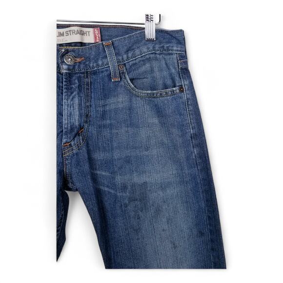 LEVI'S 514 Jeans Slim Straight Zip Fly 2008 Made In Mexico STAINED W30 L30 - Picture 3 of 13